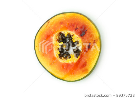 Tasty grilled papaya isolated on white background 89373728