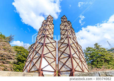 靜岡縣伊豆市早春的韭山反射爐 89374062