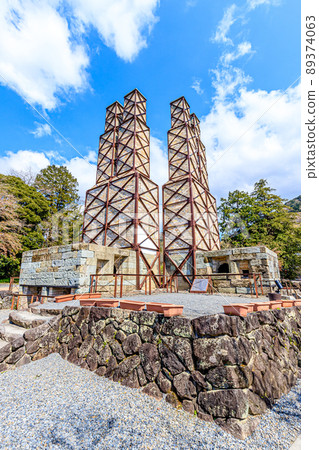 靜岡縣伊豆市早春的韭山反射爐 89374063