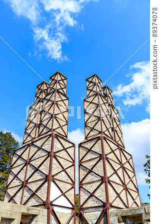 靜岡縣伊豆市早春的韭山反射爐 89374078