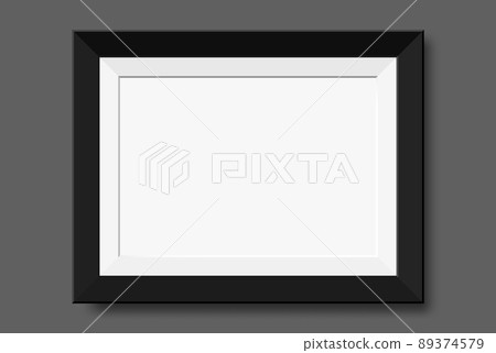 Blank black photo frame for design modern interior vector illustration.Interior design element. Blank black photo frame for design modern interior vector illustration.Interior design element. 89374579
