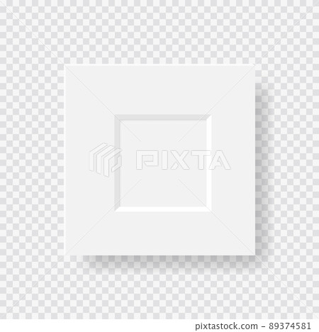 White realistic square blank frame. Empty white frame mockup template. Vector illustration White realistic square blank frame. Empty white frame mockup template. Vector illustration 89374581