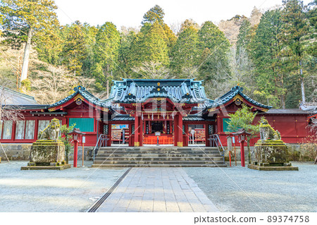 神奈川縣箱根町早春的箱根神社 89374758