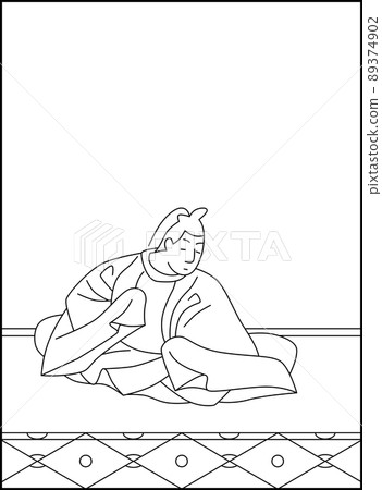 Line drawing Hyakunin Isshu No.055 Line drawing Hyakunin Isshu No.055 89374902