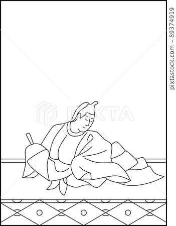 Line drawing Hyakunin Isshu No.064 Line drawing Hyakunin Isshu No.064 89374919