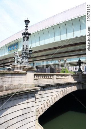 東京中央區日本橋和日本橋河上的首都高速公路 東京中央區日本橋和日本橋河上的首都高速公路 89375182