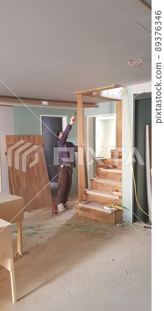 Construction site. Interior. Interior. Carpenter. Woodworking. Design Construction site. Interior. Interior. Carpenter. Woodworking. Design 89376346