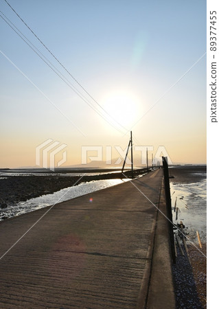 Nagabeta Seabed Road at dusk Kumamoto Nagabeta Seabed Road at dusk Kumamoto 89377455