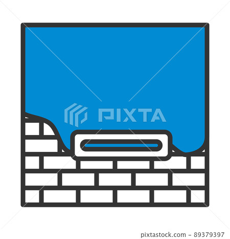 Icon Of Plastered Brick Wall Icon Of Plastered Brick Wall 89379397