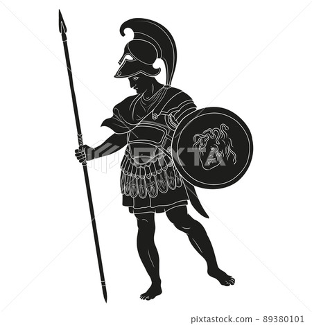 Ancient Greek warrior. 89380101