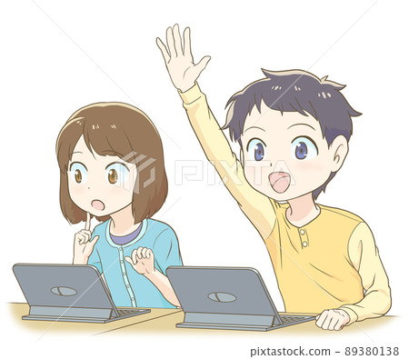 Programming Education_A_Students Raising Hands 89380138