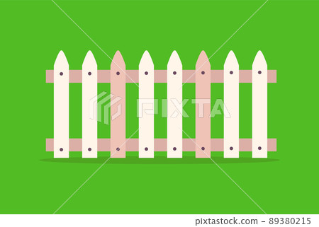 Wooden Fence Made of Sticks Joint by Bars Vector Wooden Fence Made of Sticks Joint by Bars Vector 89380215
