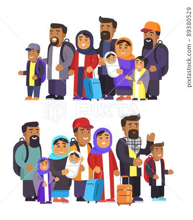 Arabian People Collection Vector Illustration Arabian People Collection Vector Illustration 89380529
