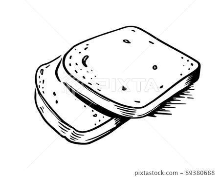 Toast is a hand-drawn bakery element Vector sketch of doodles. For cafe and bakery menus Toast is a hand-drawn bakery element Vector sketch of doodles. For cafe and bakery menus 89380688