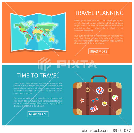 Travel Planning Web Pages Vector Illustration Travel Planning Web Pages Vector Illustration 89381027