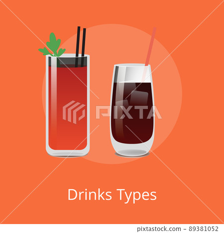 Drink Types Boody Mary and Vodka Cola Cocktails Drink Types Boody Mary and Vodka Cola Cocktails 89381052