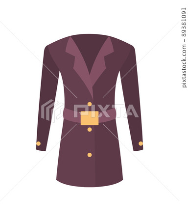 Women Coat with Belt Outer Garment Extend to Hips Women Coat with Belt Outer Garment Extend to Hips 89381091
