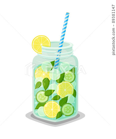 Mug of Rrefreshing Drink Contains Organic Products Mug of Rrefreshing Drink Contains Organic Products 89381147