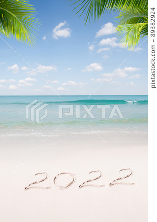 new year theme  tropical beach  89382924