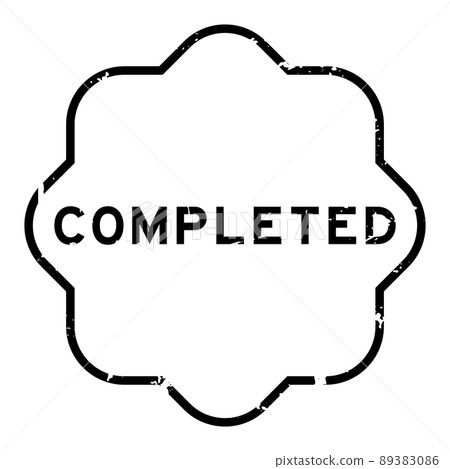 Grunge black completed word rubber seal stamp on white background 89383086