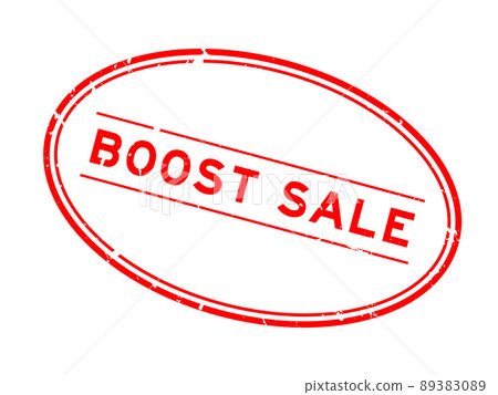 Grunge red boost sale word oval rubber seal stamp on white background Grunge red boost sale word oval rubber seal stamp on white background 89383089
