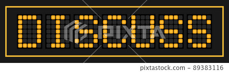 Orange color led in word discuss on black background 89383116