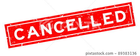 Grunge red cancelled word square rubber seal stamp on white background Grunge red cancelled word square rubber seal stamp on white background 89383136