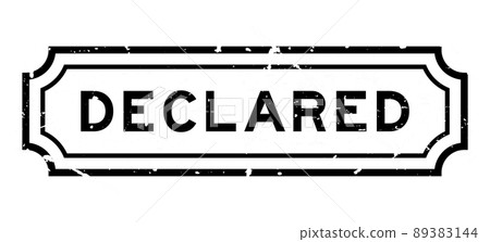 Grunge black declared word rubber seal stamp on white background Grunge black declared word rubber seal stamp on white background 89383144