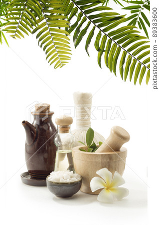 Herbal Compress on white back.  89383600