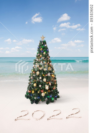 new year theme tropical beach new year theme tropical beach 89383602