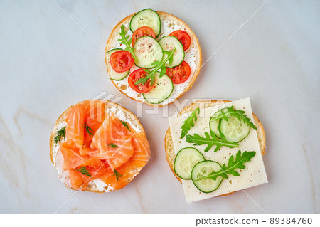 Smorrebrod - traditional Danish sandwiches. 89384760