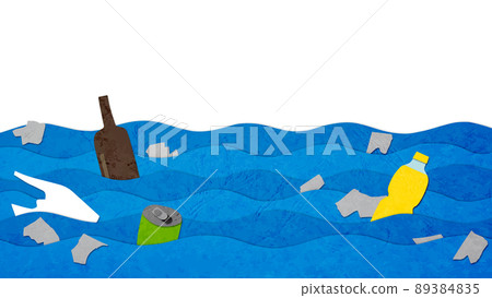 Garbage that has flowed into the sea or river Paper craft Garbage that has flowed into the sea or river Paper craft 89384835