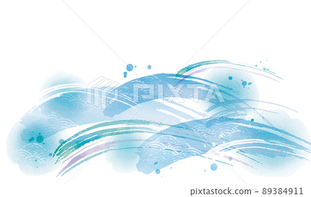 令人耳目一新的水彩畫波 89384911