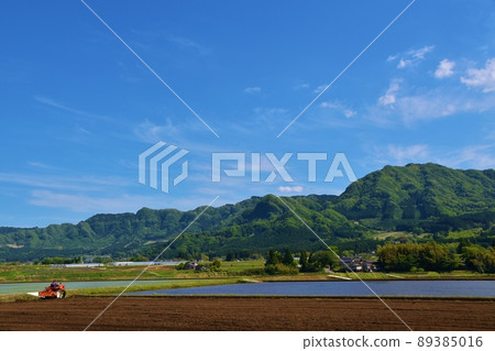 Scenery of Minamiaso in spring Kumamoto Scenery of Minamiaso in spring Kumamoto 89385016