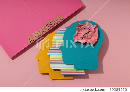 Concept of problems with memory, amnesia disease 89385950