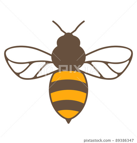 Illustration of honey bee. Image for food and agricultural industry. 89386347