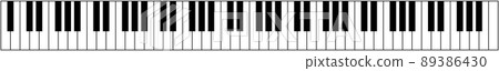 Illustration of a simple 88-key piano keyboard Illustration of a simple 88-key piano keyboard 89386430