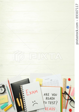 Concept of exams and tests, space for text Concept of exams and tests, space for text 89387117