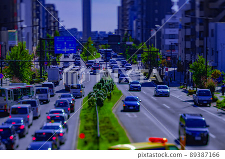 Miniature-style traffic on Yamate-dori between Mejiro, Shiinamachi, and Ikebukuro [Traffic image] 89387166