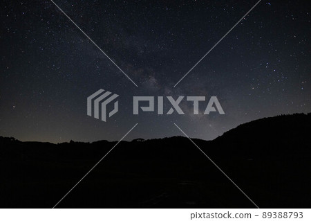 岡山縣三崎町Ohaganishi美麗的梯田和銀河 89388793