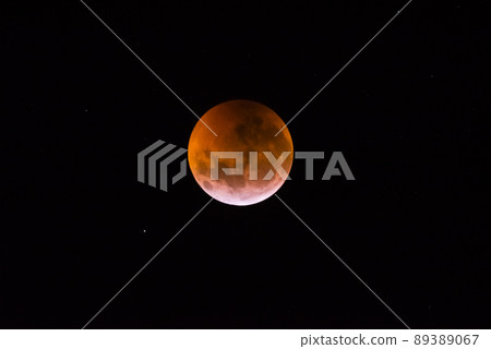 Blood moon, eclipse seen from, La Pampa,January 21, 2019 Argentina Blood moon, eclipse seen from, La Pampa,January 21, 2019 Argentina 89389067
