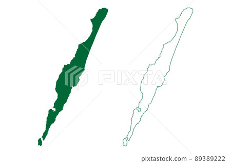Sainte-Marie island (Republic of Madagascar) map vector illustration, scribble sketch Ile Sainte Marie or Nosy Boraha map Sainte-Marie island (Republic of Madagascar) map vector illustration, scribble sketch Ile Sainte Marie or Nosy Boraha map 89389222