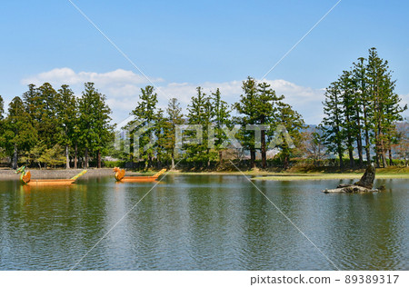 Iwate Prefecture Hiraizumi World Heritage Motsuji Jodo Garden Ryushu Ganshu no Ship 89389317