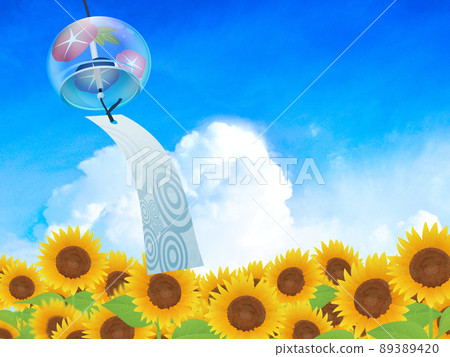 Sunflower summer image background material 89389420