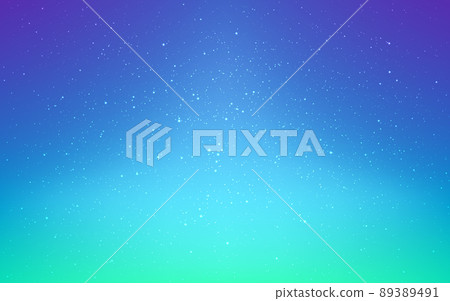 Cosmos background. Starry blue sky with beautiful gradient. Milky way backdrop. Bright shining stars. Magic space texture. Vector illustration 89389491