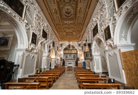 Matera, Basilicata, Italy.August 2021. Interior of the church of San Francesco. 89389662