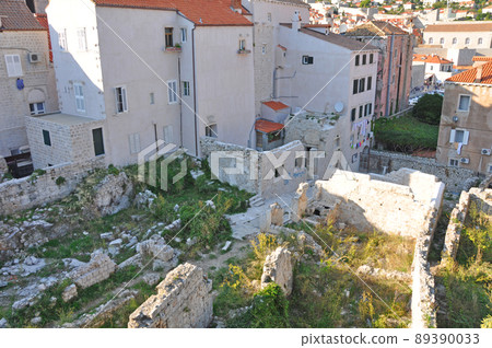 Croatian World Cultural Heritage Dubrovnik, the pearl of the Adriatic Sea The cityscape of the ancient city seen from the walls Croatian World Cultural Heritage Dubrovnik, the pearl of the Adriatic Sea The cityscape of the ancient city seen from the walls 89390033