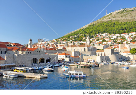 Croatian World Cultural Heritage Dubrovnik, the pearl of the Adriatic Sea, the old port of Dubrovnik 89390235