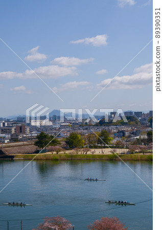 River, boat and blue sky Youth scenery River, boat and blue sky Youth scenery 89390351