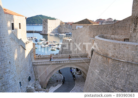 Croatian World Cultural Heritage Dubrovnik, the pearl of the Adriatic Sea, the old port of Dubrovnik Croatian World Cultural Heritage Dubrovnik, the pearl of the Adriatic Sea, the old port of Dubrovnik 89390363